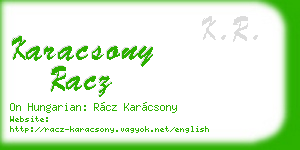 karacsony racz business card